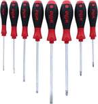 Wiha 30298 8-Piece Slotted and Phillips Screwdriver Set with Soft Finish Handles