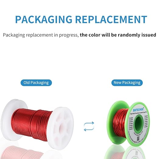 BNTECHGO 22 AWG Magnet Wire - Enameled Copper Wire - Enameled Magnet Winding Wire - 2 oz - 0.0256" Diameter 1 Spool Coil Red Temperature Rating 155℃ Widely Used for Transformers Inductors