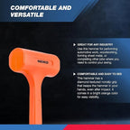 NEIKO 02849A 4 Lb Dead Blow Hammer, Neon Orange | Unibody Molded | Checkered Grip | Spark and Rebound Resistant