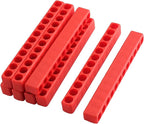 20Pcs 12 Holes Hex Shank Screwdriver Bit Holder, Plastic Screwdriver Head Storage Case, Drill Bit Storage Case, Screwdriver Head Holder Organizer Fit for 1/4 Inch Hex Shank, Red