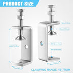 10 Pcs 304 Stainless Steel C Clamp Mini Tiger Clamp 1Inch Heavy Duty Metal U Clamps with Stable Wide Jaw Opening for Mounting Metal Working Woodworking(10 Pcs, 3 3/8 Inch)