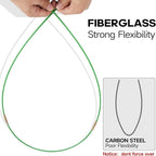 22FT Fiberglass Running Electrical Wire Cable Glow Rods Wire Pulling, Fish Rods Electrical Kit with 8 Different Attachments and Fish Tape Wire Puller Kit