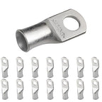SELTERM 15pcs 1/0 AWG 3/8" Stud UL Marine Grade Battery Terminal Connectors Tinned Copper Battery Cable Lugs 0 Gauge Wire Connectors Electrical Battery Cable Ends Ring Terminals Tinned Copper Lugs