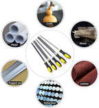 Metal File Set, 5-Piece, 10-inch,High Carbon Steel File,Work for Metal, Wood,Plastic