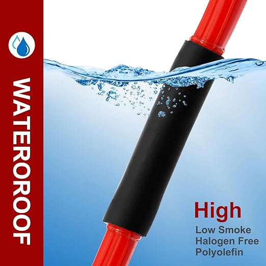 Chanzon 300 Pcs Heat Shrink Tubing Kit, 3:1 Red & Black Sleeving Heat Shrink Wrap Tubing with Length 1.77" (inch), Marine Grade Electrical Waterproof Polyolefin Heat-Shrink Tube
