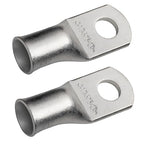 SELTERM 2pcs 1/0 AWG 5/16" Stud Tinned Copper Wire Lugs, Battery Lugs, Ring Terminals, Battery Cable Ends, 0 Gauge Ring Terminal Connectors, UL Marine Grade Electrical Battery Terminal Connectors