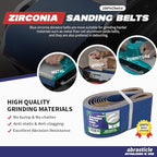 4" x 36" Zirconia Sanding Belts for Metal - 4 x 36 Inch Zirconia Metal Grinding Sand Paper, 8 PCS 40 Grits, Perfect for Knife Blade Sharpening, Metal Polishing, Derusting, Woodworking