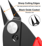 BOENFU Precision Wire Cutters Flush Cutters for 3D Print, Plastic Models, Jewelry Making, Electronics, 5 Inch Small Nippers Sprue Cutter, Red, 2-PCS