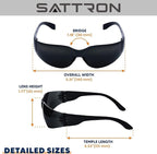 100 Pack of Tinted Safety Glasses, Scratch & Impact Resistant Protective Eyewear, Ploycarbonate Dark Smoke Lenses for UV Protection, Safety Sunglasses for Construction, Outdoor Work & Shooting