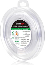Chanzon 2:1 Ratio 5/32" (4mm) Heat Shrink Tubing 8Ft Roll (2.5M Total Length) Clear/Transparent Polyolefin Sleeving Wrap Shrinking 2 to 1 1pcs