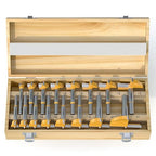 FivePears 16 Pcs Forstner Drill Bits Set, Carbide Tipped Wood Hole Saw Auger Opener, Hole Opener Hinge Hole Cutter for Woodworking, Plastic, Plywood Products