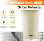 Backflow Preventer Pipe Insulation Cover (5°F) - Irrigation Sprinkler Valve Insulated Pouch - Water Well Pump Cover - Sturdy 5 Layers for Winter Freeze Protection, 16" W x 34" H, Beige