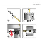 6PCS Pilot Drill Bits Set with Titanium -Plated, 1 Extra Spring and Wrench, Replacement Central Drill Bits for Hole Saw, Ideal for Steel, Metal etc.