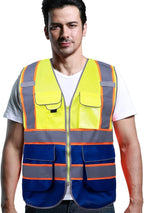 Tydon Guardian Reflective Safety Vest for Women Men High Visibility Security With Pocket Zipper Front Meet ANSI/ISEA Standard