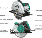 Hoteche 10-Inch Compact Portable Table Saw with Saw Blade for Desktop Use