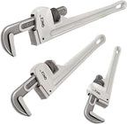 Pipe Wrench Set, Professional Aluminum Pipe Wrench 10,14,18 Inch Heavy Duty Plumbers Wrench for Plumbers, Pipe, Home, Auto Repair