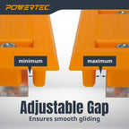 POWERTEC 72019 Router Guide Rail Adapter for DeWalt DWP611 and DCW600B Fixed Base Trim Routers - Compatible with Powertec, Makita, Festool, Milwaukee, Kreg ACS, WEN, Triton, Ridgid Guide Rails
