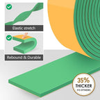 Pipe Insulation Tape, Outdoor Water Pipe Insulation Wrap, Foam Insulation Tape for Outdoor Pipes Winter Freeze Protection, Heat Tape for Water Pipes, Copper Pipes, PVC, AC Line, 3in x 15ft, Green