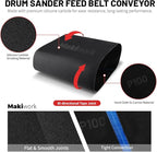 Drum Sander Feed Belt Conveyor - Compatible with JET JWDS-2244 Drum Sander, Silicone Carbide, 22-3/8" x 44", 100 Grit