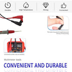 Digital Multimeter Test Leads, Professional Grade Test Probes with Silicone Cables, Red and Black