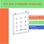 Pegboard Hooks Bins Assortment PegBoard Cups with Hooks Assortment Organization for Garage Craft Workshop Workbench Office (4.1"X3.9"X1.8")