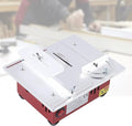 Electric Table Saw Cutter, Small Cutting Machine with Scaled Plate, 0-90° Cutting Portable Woodworking Table Saw for DIY Handmade Wooden Model Crafts Plastic Wood Glass Stone, Top Cut Off Sliding Saw