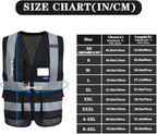A-SAFETY 4XL 5XL black safety vest
