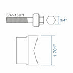 AMZCNC Manual Knockout Punch Kit, Heavy Duty Metal Sheet Knock Out Box Hole Cutter Conduit Punch Driver Die Set ((Conduit Hole Size) 1-1/4" Knockout Punch)