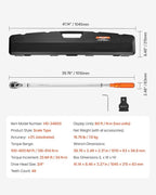 VEVOR 3/4 Inch Drive Torque Wrench 100-600fFT.LB/136-814Nm, 1 Inch Adapter, Split Beam, 48'' Length, less effort for Off-road Equipment,Truck,Motor Homes & Drilling Platform