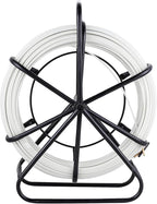 Fish Tape Duct Rodder 328Ft Fiberglass Fish Tape Puller 0.2in100m with Cage Wheel