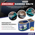 4" x 36" Zirconia Sanding Belts for Metal - 4 x 36 Inch Zirconia Metal Grinding Sand Paper, 8 PCS 60 Grits, Perfect for Knife Blade Sharpening, Metal Polishing, Derusting, Woodworking