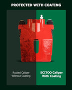 SCITOO Rear Right Brake Caliper Without Bracket 184858 Red Compatible For Ford For F-150 2004-2011 For Ford For Lobo 2005-2009 For Lincoln Mark LT 2006-2008 2010-2011