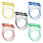 Sumnacon 10 Pcs Multimeter Electrical Test Dual Lead Test Hook Clips - 5 Colors 20 AWG Silicone Flexible Test Cables for Electronic, Component, Testing Connecting