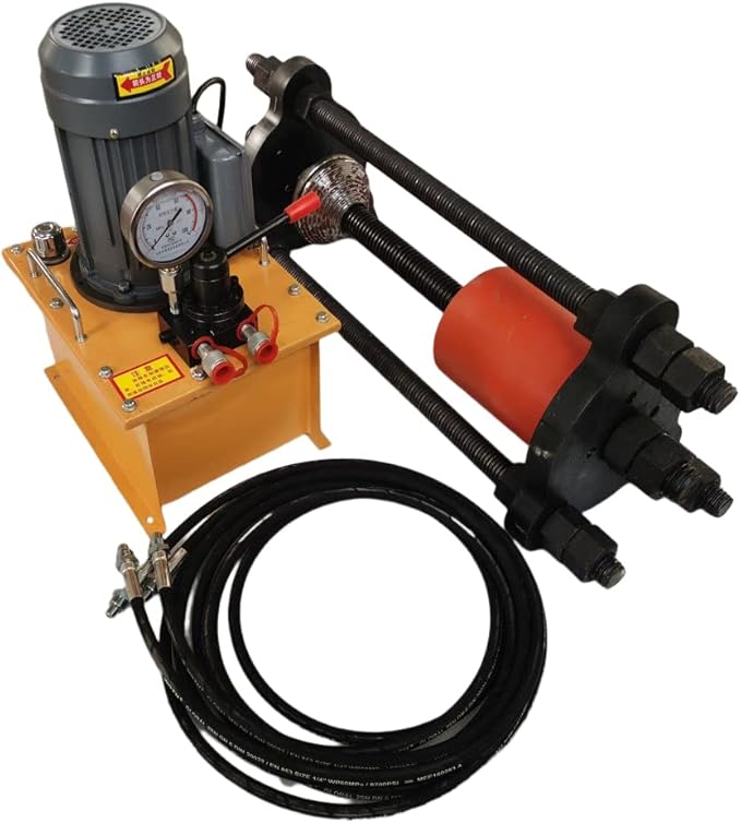 TECHTONGDA 110V Portable Line Boring and Welding Machine with 100T Hydraulic Crawler Pin Pressing Machine, Auto Rotary Inner Boring Welder, European Connector, Track Pin Disassembly Tool