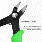 P.I.T. Small Wire Cutters, Diagonal Cutting Pliers, Precision Mini Flush Cut Pliers, Micro Cutter for Soft Copper Wire,Floral, Jewelry, Electronics, Model Craft,Heating Wire,3d Print,5''