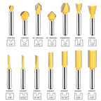Router Bits 25 Pieces, 1/4 Inch Shank Tungsten Carbide Router Bit Set, for Professional and Beginners Carpenter