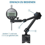 AUTOUTLET Digital Dial Indicator with Magnetic Base, Long Arm 0-1" with Professional Dial Gauge 0.0005",Inch/Metric Conversion for Lathe and Milling Machine Alignment