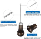 Wooden Handle Scratch Awl for Leather Punch Hole or DIY Handmade (Gourd Awl)
