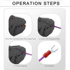100 Pcs 12-10 AWG Black & Red Insulated Fork Spade Wire Connector U Type Electrical Crimp Terminals SV5.5-4 (#8 USA)
