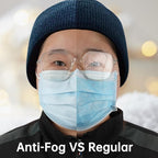 Jointown Anti-fog 3-ply Disposable Face Mask, Face Mask with Efficient Filter Media for Adult, Adjustable and Soft Nosepiece, Case of 1000