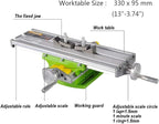 Mini Milling Machine Work Table Vise Portable Compound Bench X-Y 2 Axis Adjustive Cross Slide Table , for Bench Drill Press 13 inches-3.74" (330mm 95mm)