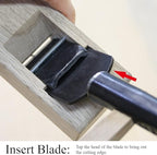 KAKURI Japanese Hand Plane 42mm for Woodworking, KANNA Block Plane Small Hand Planer Tool for Wood Chamfering and Smoothing, 5.9 x 2.1 x 1.6 inches, ECO Oak Body, Made in JAPAN