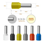 Fidioto AWG10 Wire Ferrules Terminals, 250pcs Black Pin Terminals, Copper & Nylon Material, Ideal for Electric, Industrial, Chemical & Power Control Systems