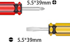 Buspoll Short Screwdriver Set: Two-Color Small Handle Stubby Screwdriver - Phillips & Flat Head