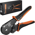 Lytool Ferrule Crimping Tool Kit AWG28-5 (0.08-16mm²), Wire Ferrule Crimper, Self-Adjustable Ratchet Wire Square Jaw Crimping Pliers for Wire Ferrules Terminals