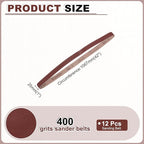 HARFINGTON 1 x 42 Inch Sanding Belts, 12 Pcs 400 Grits Aluminum Oxide Abrasive Belt Sander File Belt for Woodworking, Metal Polishing, Knife Sharpener