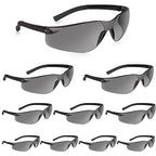 10 Pack Tinted Safety Glasses with ANSI Z87.1 Scratch Resistant Eyewear for Women Man Lab Goggles Eye Protection