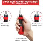 SHARDEN Ratchet Screwdriver 13-in-1 Ratcheting Screwdriver Set Multi Screwdriver Tool All in One with Torx Security, Flat Head, Phillips, Hex, Square and 1/4 Nut Driver