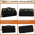 22-inch Wide Mouth Tool Bag with Water Proof Molded Base, Wide Mouth Tool Tote Bag, Waterproof Tool Organizer Bag for Men with Adjustable Shoulder Strap(No Bottom Shell)