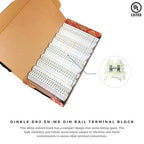 Dinkle White DK2.5N-WE DIN Rail Terminal Block Screw Type UL 600V 20A 12-22AWG, Pack of 100